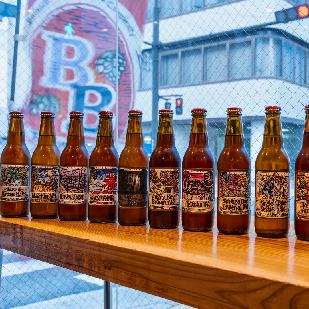 Baird Beer Station Mishima beer bottles