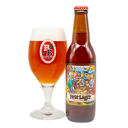 Fest Lager bottle and glass