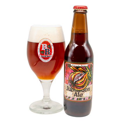 Jubilation Ale bottle and glass