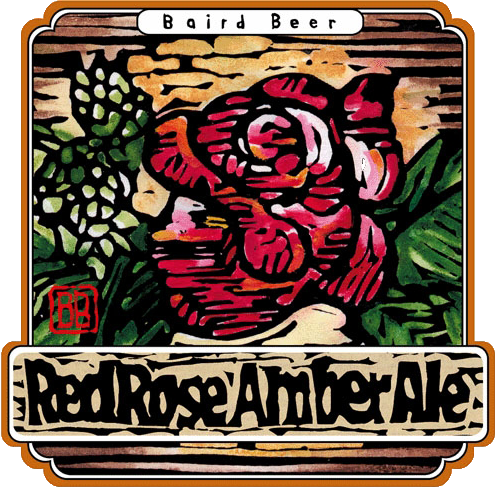 Red Rose Amber Ale label art