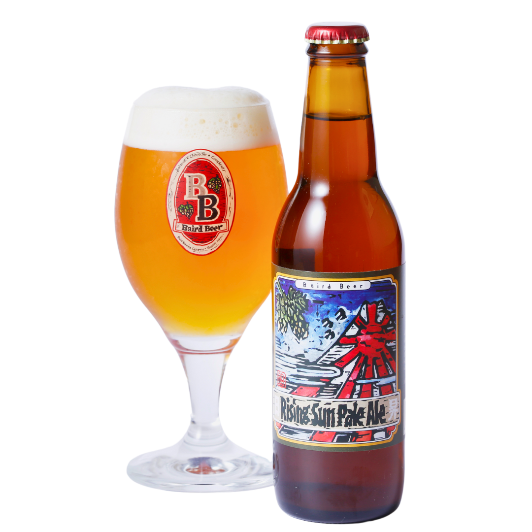 Rising Sun Pale Ale bottle and glass