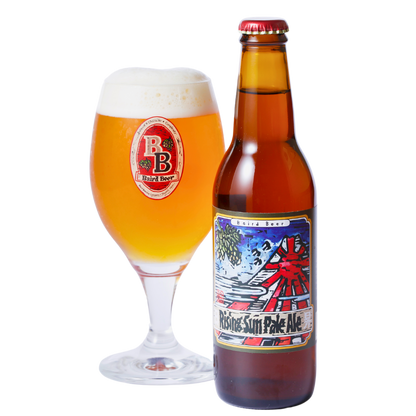 Rising Sun Pale Ale bottle and glass