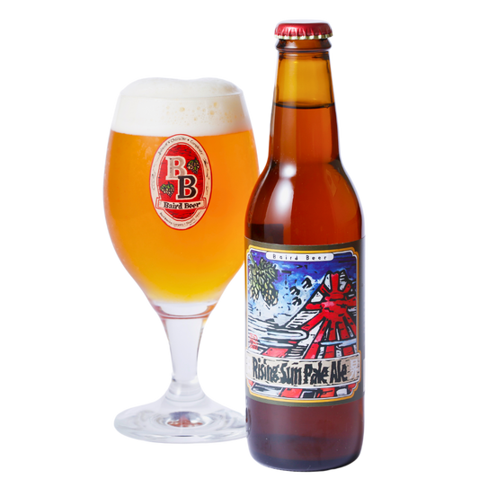 Rising Sun Pale Ale bottle and glass