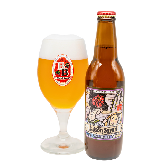 Saison Sayuri bottle and glass