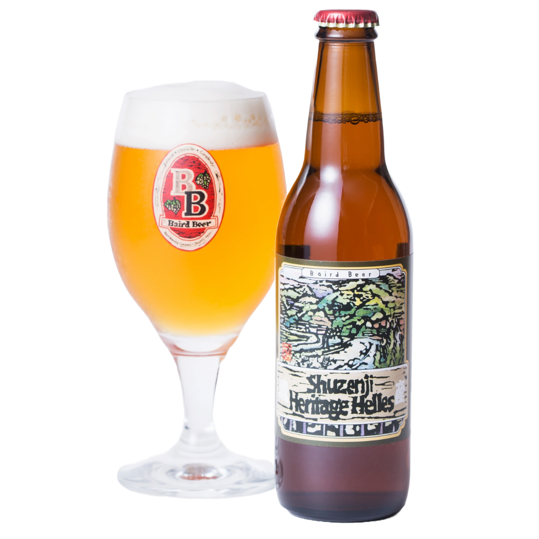 Shuzenji Heritage Helles bottle and glass