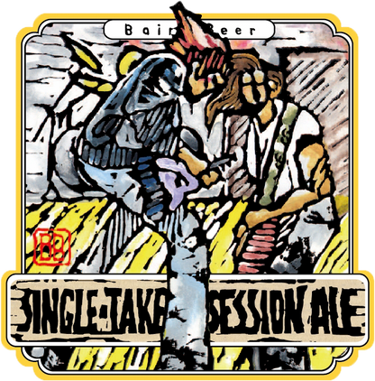 Single Take Session Ale label art