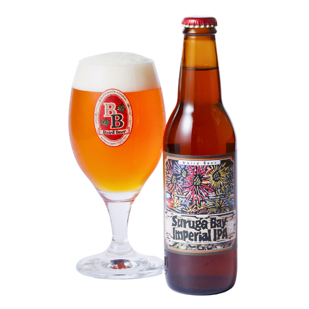 Suruga Bay Imperial IPA bottle and glass