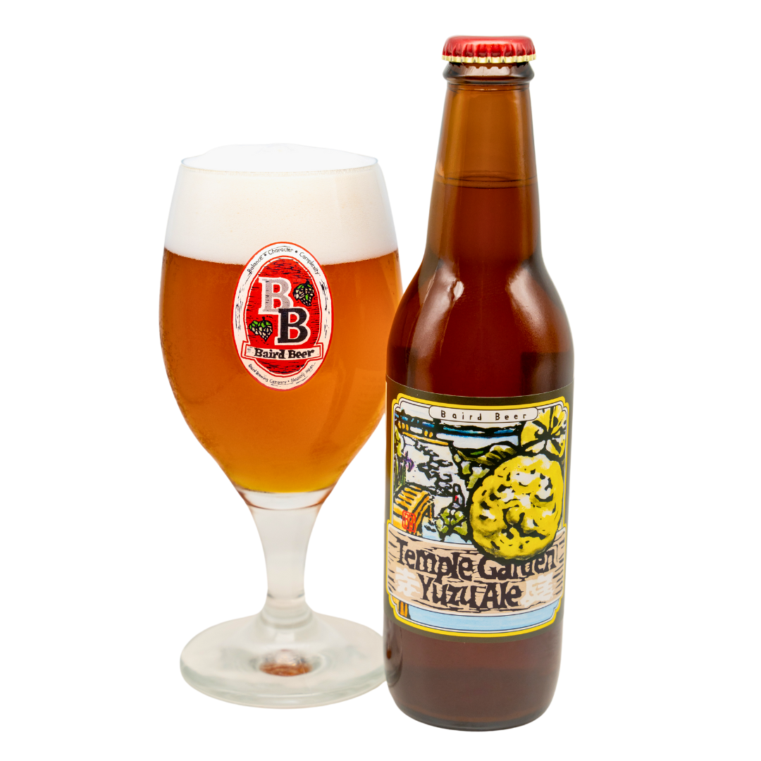 Temple Garden Yuzu Ale bottle and glass