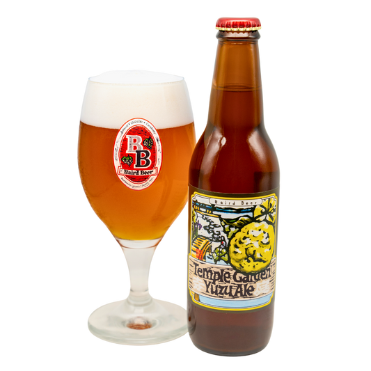 Temple Garden Yuzu Ale bottle and glass