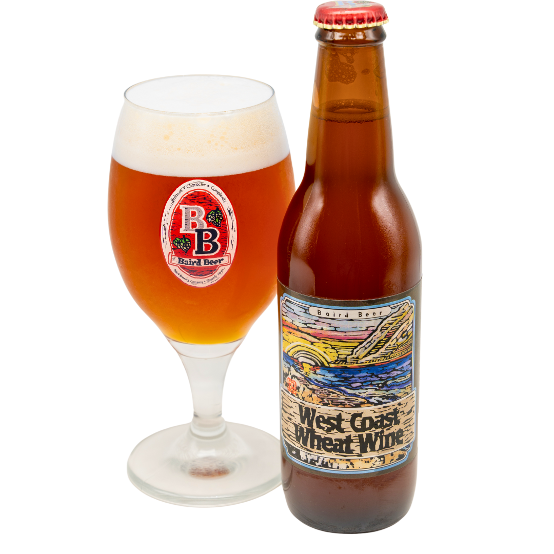 West Coast Wheat Wine bottle and glass