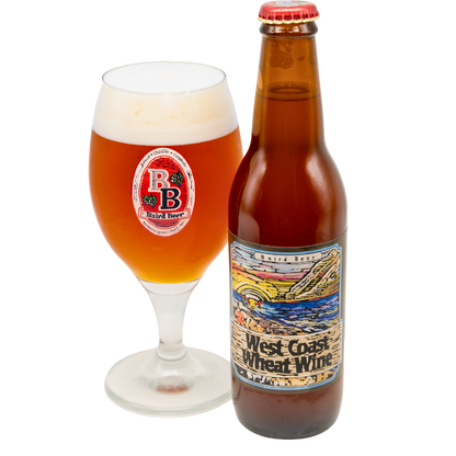 West Coast Wheat Wine bottle and glass