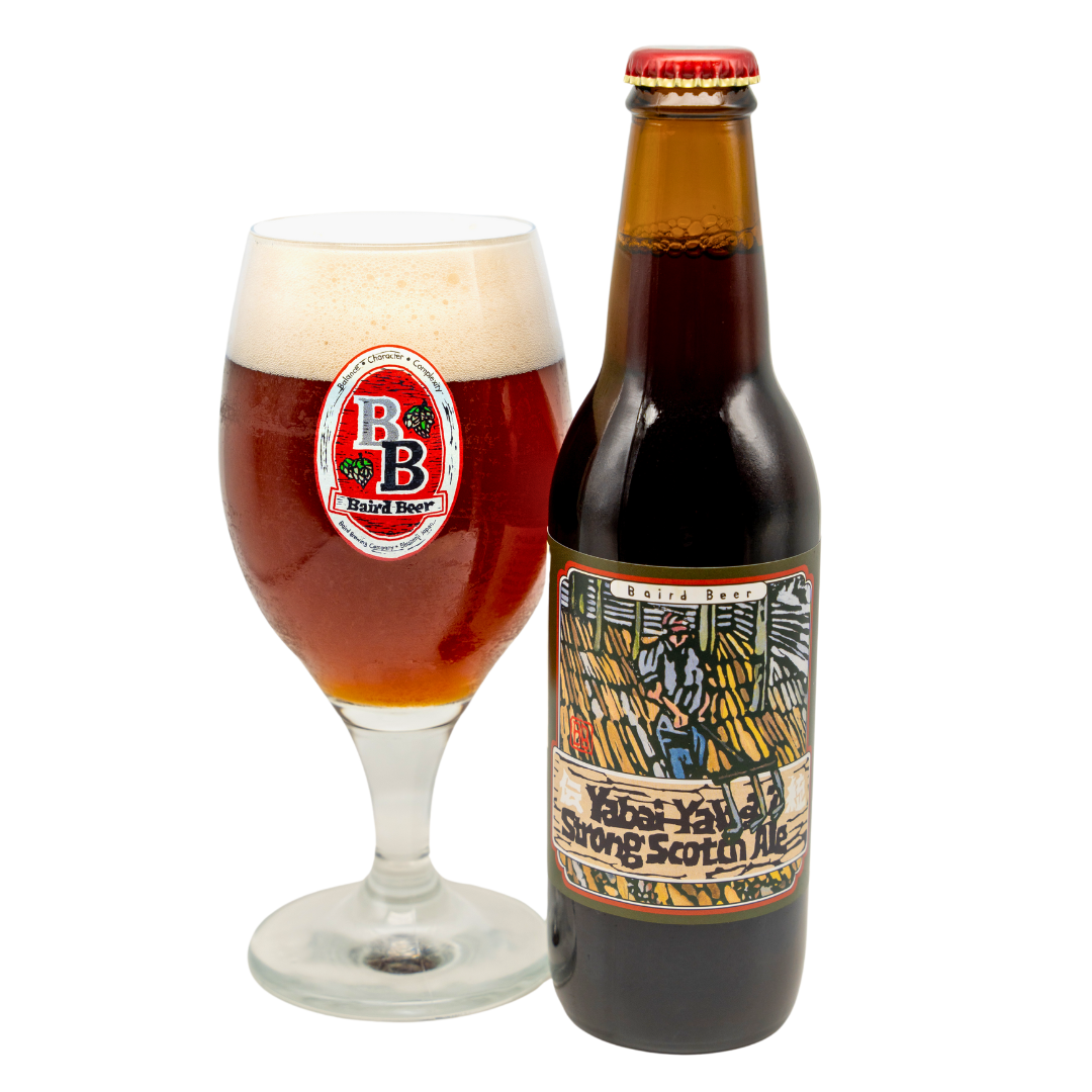 Yabai Yabai Strong Scotch Ale bottle and glass
